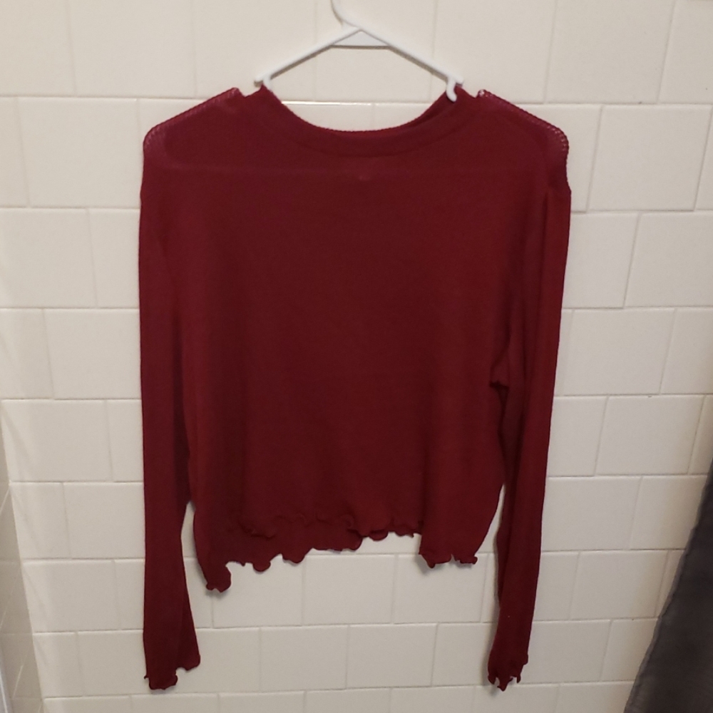knit crop sweater